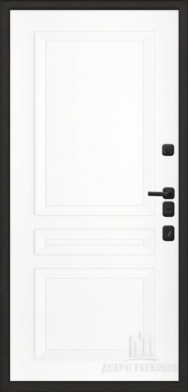Входная дверь Regidoors МАЛАХИТ ТЕРМО Авангард "Эмаль белая" - второе изображение