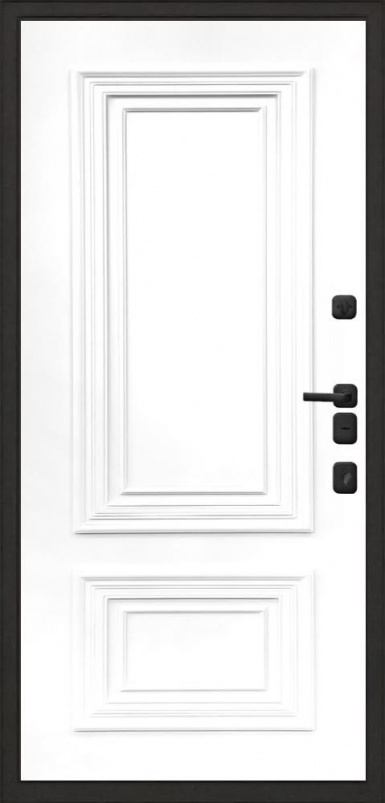 Входная дверь Regidoors МАЛАХИТ ТЕРМО Престиж, Цвет "Эмаль белая" - второе изображение