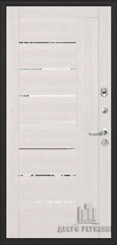 Входная дверь Regidoors Центурион Mottura LIGHT 2110 с зеркалом "Капучино велюр" - второе изображение